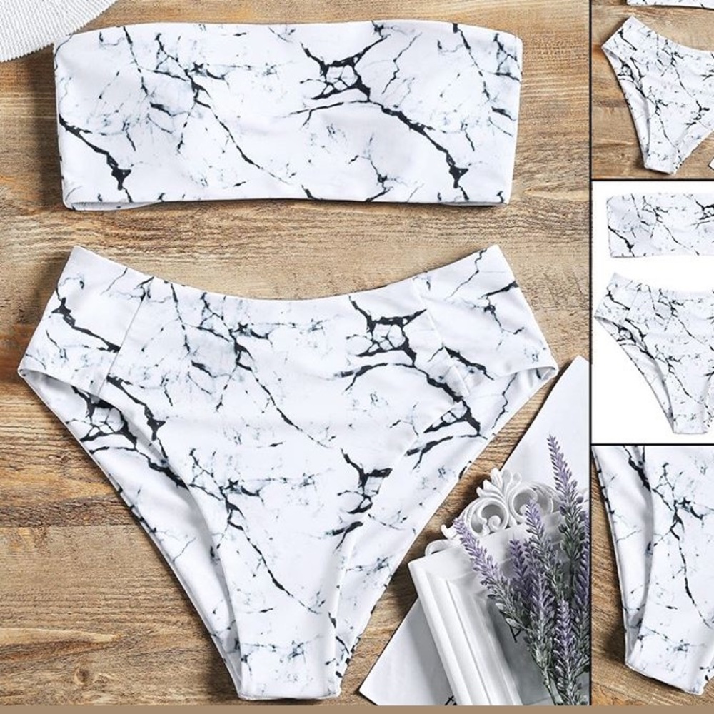 💕 2 PC MARBLE SWIMSUIT 💕